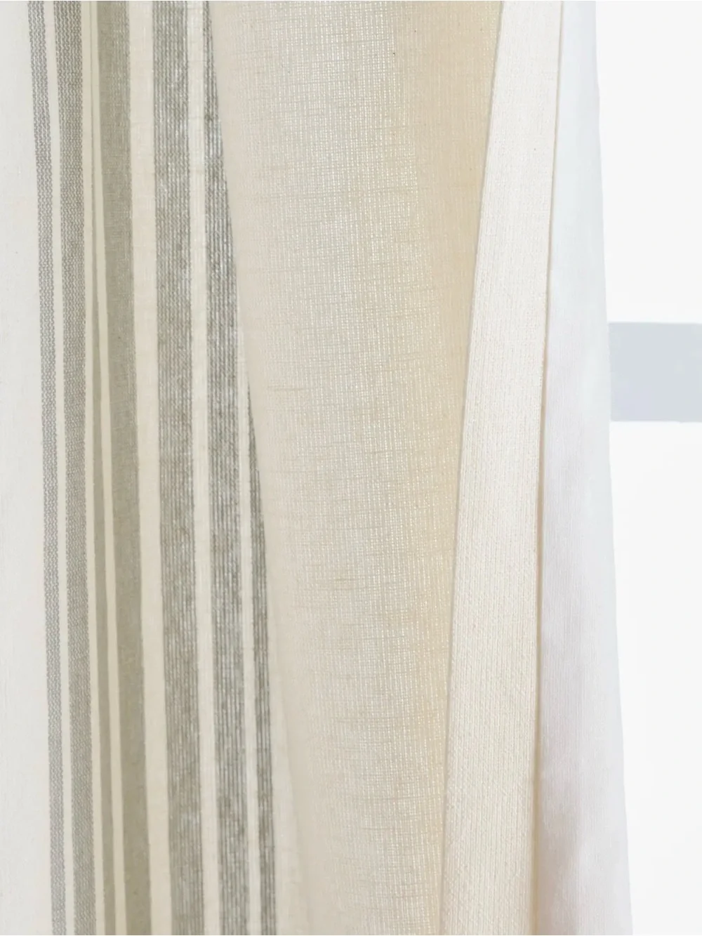 Coastal Stripe Sage/Cream Linen Cotton Blend Lined  - Retail $72
